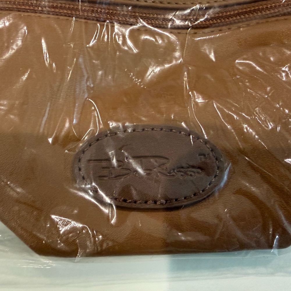 Bella Ross Brown Leather Toiletry/Makeup Bag